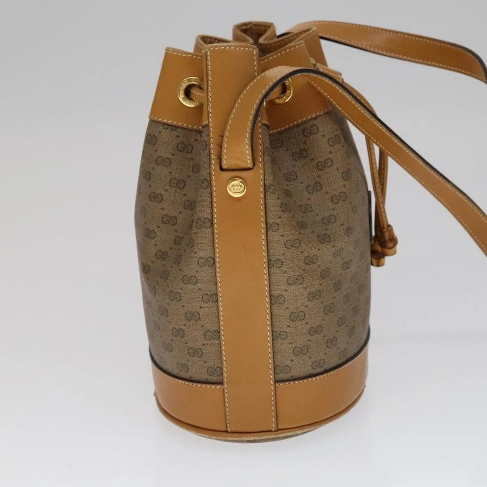 GUCCI Micro GG Supreme Shoulder Bag PVC Brown - Picture 7 of 16